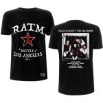 Rage Against The Machine: Unisex T-Shirt/Battle Star (Back Print) (Large)