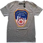 New York City: Unisex T-Shirt/Fire Dept. Badge (Small)