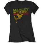 Bob Marley: Ladies T-Shirt/Roots Rock Reggae (Large)
