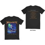 Megadeth: Unisex T-Shirt/Rust In Peace Track list (Back Print) (XX-Large)