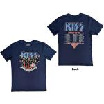 KISS: Unisex T-Shirt/Americana (Back Print) (Medium)