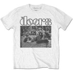 The Doors: Unisex T-Shirt/Jim on Floor (White) (Small)