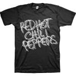 Red Hot Chili Peppers: Unisex T-Shirt/Black & White Logo (Medium)