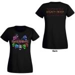 Iron Maiden: Ladies T-Shirt/Legacy of the Beast Live Album Skulls (Back Print) (Large)