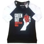 Green Day: Ladies Raglan T-Shirt/American Idiot (Large)