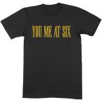You Me At Six: Unisex T-Shirt/Yellow Text (Large)