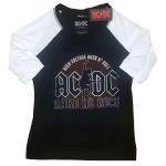 AC/DC: Ladies Raglan T-Shirt/Hard As Rock (Large)