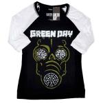 Green Day: Ladies Raglan T-Shirt/Green Mask (XXXX-Large)