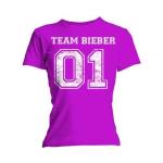 Justin Bieber: Ladies T-Shirt/Team Bieber (Skinny Fit) (Small)