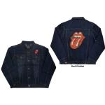 The Rolling Stones: Unisex Denim Jacket/Classic Tongue (Back Print) (Small)
