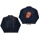 The Rolling Stones: Unisex Denim Jacket/Classic Tongue (Back Print) (Medium)
