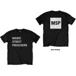 Manic Street Preachers: Unisex T-Shirt/Block Logo (Back Print) (Medium)