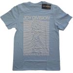 Joy Division: Unisex T-Shirt/Unknown Pleasures White On Blue (Small)