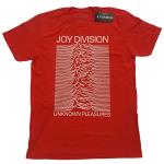 Joy Division: Unisex T-Shirt/Unknown Pleasures White On Red (X-Large)