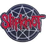 Slipknot: Standard Woven Patch/Red Logo Over Nonogram