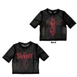 Slipknot: Ladies Crop Top/Logo (Back Print & Mesh) (Small)