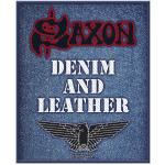 Saxon: Standard Woven Patch/Denim & Leather