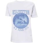Led Zeppelin: Unisex T-Shirt/Tour `75 Blue Wash (Small)