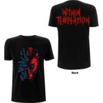 Within Temptation: Ladies T-Shirt/Purge Outline (Red Face) (Back Print) (Small)