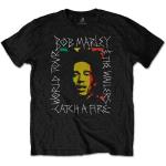 Bob Marley: Unisex T-Shirt/Rasta Scratch (Medium)