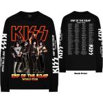KISS: Unisex Long Sleeve T-Shirt/End Of The Road Tour (Ex-Tour) (Back & Sleeve Print) (Small)