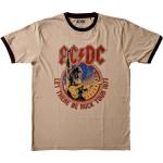 AC/DC: Unisex Ringer T-Shirt/Let There Be Rock Tour `77 (Large)