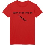 Queens Of The Stone Age: Unisex T-Shirt/Deaf Songs (Red) (Medium)
