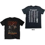 KISS: Unisex T-Shirt/End Of The Road Tour (Black) (Back Print) (Medium)