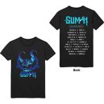 Sum 41: Unisex T-Shirt/Blue Demon (Back Print) (Large)