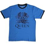 Queen: Unisex Ringer T-Shirt/Crest Logo (Medium)