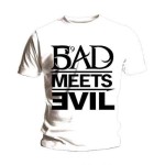 Eminem: Unisex T-Shirt/Bad Meets Evil (White) (Medium)