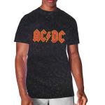 AC/DC: Unisex T-Shirt/Logo (Wash Collection) (Large)