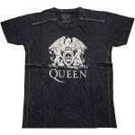 Queen: Unisex T-Shirt/Classic Crest (Wash Collection) (Small)