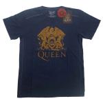 Queen: Unisex T-Shirt/Classic Crest (Wash Collection) (X-Large)