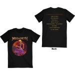Megadeth: Unisex T-Shirt/Peace Sells¿ Track list (Back Print) (Small)
