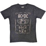 AC/DC: Unisex T-Shirt/Cannon Swig (Dip-Dye On Black) (Wash Collection) (XX-Large)