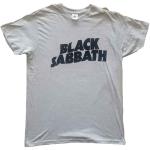 Black Sabbath: Unisex T-Shirt/Black Wavy Logo (Medium)