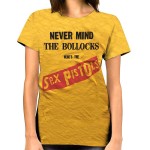 The Sex Pistols: Ladies T-Shirt/Never Mind the Bollocks Original Album (Yellow) (Medium)