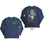 Blondie: Unisex Long Sleeve T-Shirt/NYC `77 (Denim Blue) (Back & Sleeve Print) (Large)