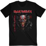 Iron Maiden: Unisex T-Shirt/Senjutsu Black Cover Vertical Logo (Small)