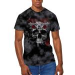 Guns N Roses: Guns N` Roses Unisex T-Shirt/Flower Skull (Wash Collection) (Large)