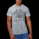 Queen: Unisex T-Shirt/Crest (Wash Collection) (Medium)