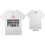 Radiohead: Unisex T-Shirt/Gucci Piggy (White) (Back Print) (Large)