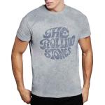 The Rolling Stones: Unisex T-Shirt/70`s Logo (Wash Collection) (Large)