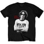 John Lennon: Unisex T-Shirt/New York City B&W (X-Large)
