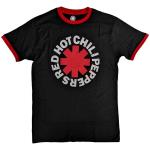 Red Hot Chili Peppers: Unisex Ringer T-Shirt/Classic Asterisk (Large)
