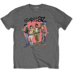 Gorillaz: Unisex T-Shirt/Group Circle Rise (Large)