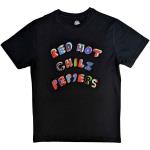 Red Hot Chili Peppers: Unisex T-Shirt/Colourful Letters (Large)