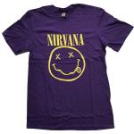 Nirvana: Unisex T-Shirt/Yellow Happy Face (Large)