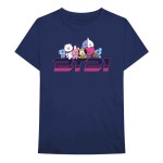 BT21: Unisex T-Shirt/Space Wappen Logo (Navy Blue) (Medium)
